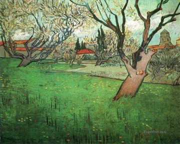 View of Arles with Trees in Blossom Vincent van Gogh Oil Paintings